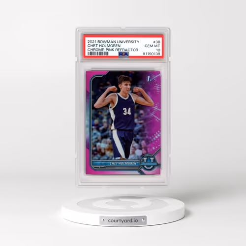 2021 Bowman University #38 Chet Holmgren - Chrome-Pink Refractor (PSA 10 GEM MINT)