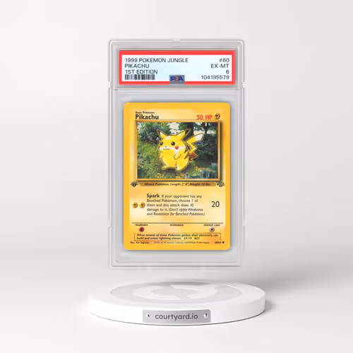 1999 Pokémon Jungle #60 Pikachu - 1st Edition (PSA 6 EX-MT)