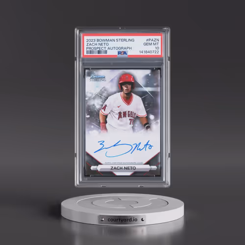2023 Bowman Sterling Prospect Autographs #PAZN Zach Neto (PSA 10 GEM MINT)