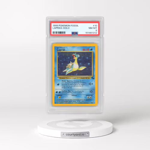 1999 Pokémon Fossil #10 Lapras - Holo (PSA 8 NM-MT)