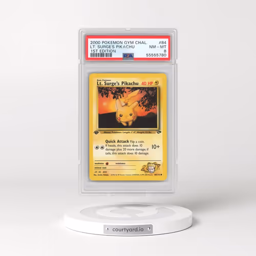 2000 Pokémon Gym Challenge #84 LT. Surge's Pikachu - 1st Edition (PSA 8 NM-MT)