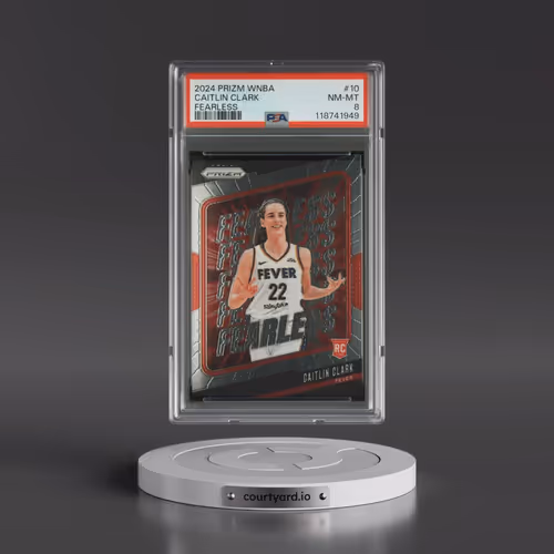 2024 Panini Prizm WNBA Fearless #10 Caitlin Clark (PSA 8 NM-MT)