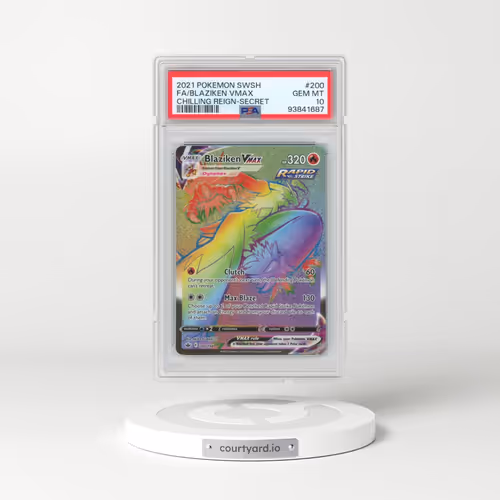 2021 Pokémon Sword & Shield Chilling Reign #200 Blaziken Vmax - Full Art Secret (PSA 10 GEM MINT)