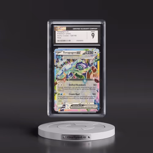 2024 Stellar Crown - SCR EN #128/142 Terapagos ex - Holo (CGC 9 MINT)