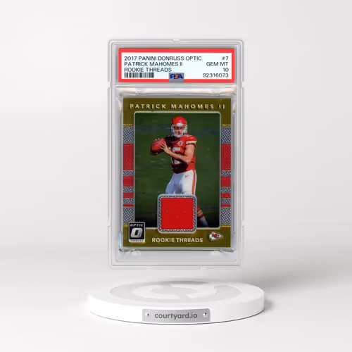 2017 Panini Donruss Optic Rookie Threads #7 Patrick Mahomes II (PSA 10 GEM MINT)