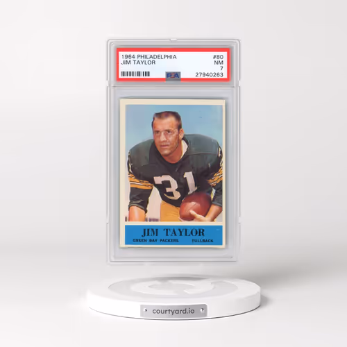 1964 Philadelphia #80 Jim Taylor (PSA 7 NM)