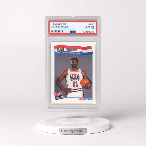 1991 Hoops #580 Karl Malone (PSA 10 GEM MINT)