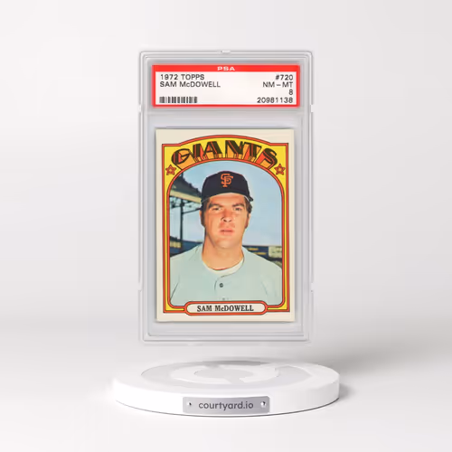 1972 Topps #720 Sam McDowell (PSA 8 NM-MT)