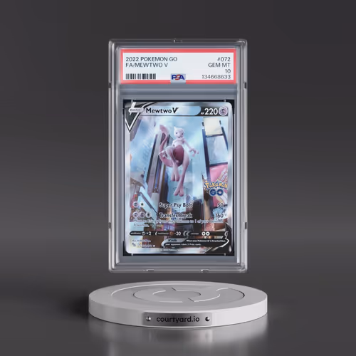 2022 Pokémon Go #072 Mewtwo V - Holo Full Art (PSA 10 GEM MINT)
