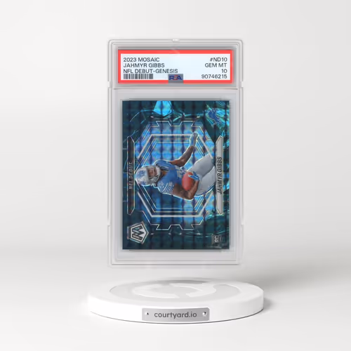 2023 Panini Mosaic NFL Debut #ND10 Jahmyr Gibbs - Genesis (PSA 10 GEM MINT)