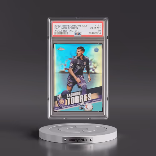 2022 Topps Chrome MLS #171 Facundo Torres - Aqua Refractor (PSA 10 GEM MINT)