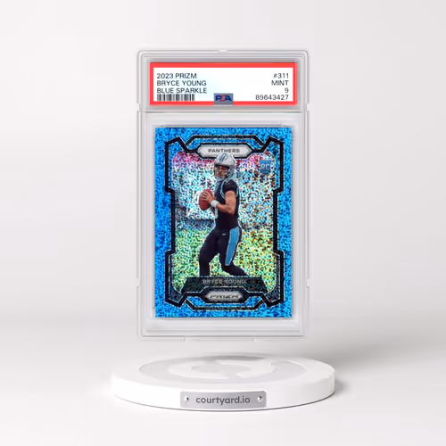 2023 Panini Prizm #311 Bryce Young - Blue Sparkle (PSA 9 MINT)