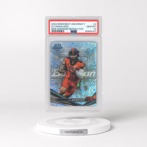 2022 Bowman's Best University #2 DJ Uiagalelei - Mini-Diamond Refractor (PSA 10 GEM MINT)