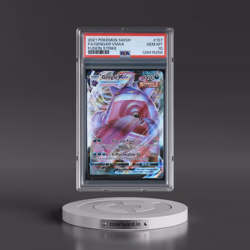 2021 Pokémon Sword & Shield Fusion Strike #157 Gengar Vmax - Full Art (PSA 10 GEM MINT)