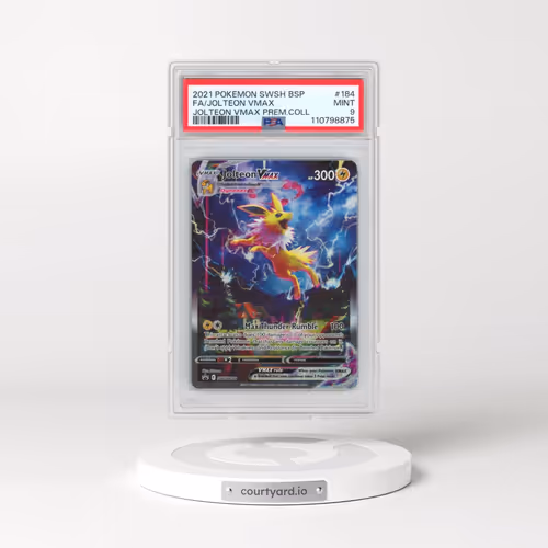 2021 Pokémon Swsh Black Star Promo #184 Jolteon Vmax - Full Art Jolteon Vmax Premium Collection (PSA 9 MINT)