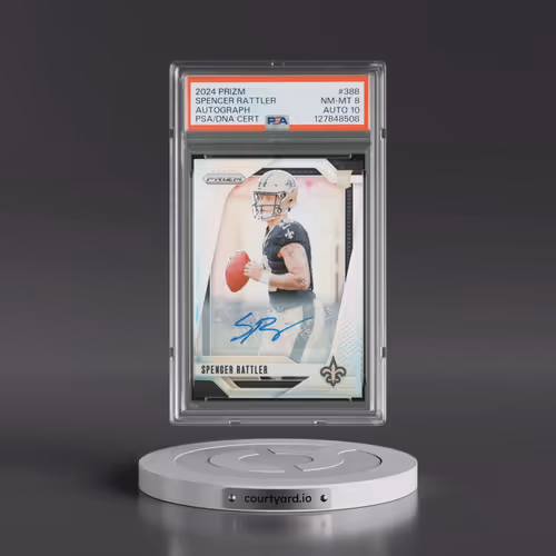 2024 Panini Prizm #388 Spencer Rattler - Autograph (PSA 8 NM-MT)