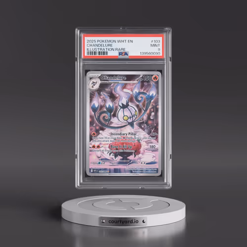2025 Pokémon Wht EN-White Flare #103 Chandelure - Illustration Rare (PSA 9 MINT)