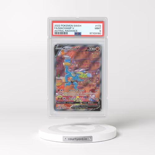 2022 Pokémon Sword & Shield Astral Radiance #172 Machamp V - Holo Full Art (PSA 9 MINT)