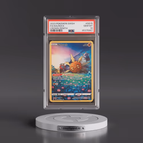 2023 Pokémon Sword and Shield Crown Zenith #GG15 Solrock - Full Art (PSA 10 GEM MINT)