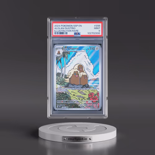 2024 Pokémon Ssp EN-Surging Sparks #208 Alolan Dugtrio - Illustration Rare (PSA 9 MINT)