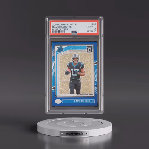 2024 Panini Donruss Optic #299 Xavier Legette - Blue Glitter (PSA 10 GEM MINT)