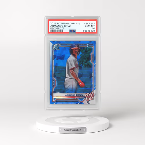 2021 Bowman Chrome Sapphire Edition Prospects #BCP247 Armando Cruz (PSA 10 GEM MINT)