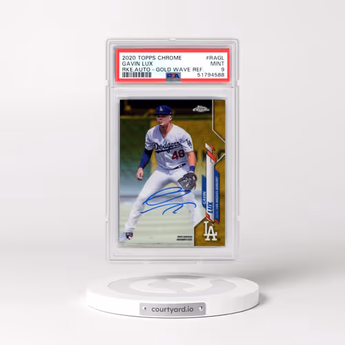 2020 Topps Chrome Rookie Autographs #RAGL Gavin Lux - Gold Wave Refractor (PSA 9 MINT)