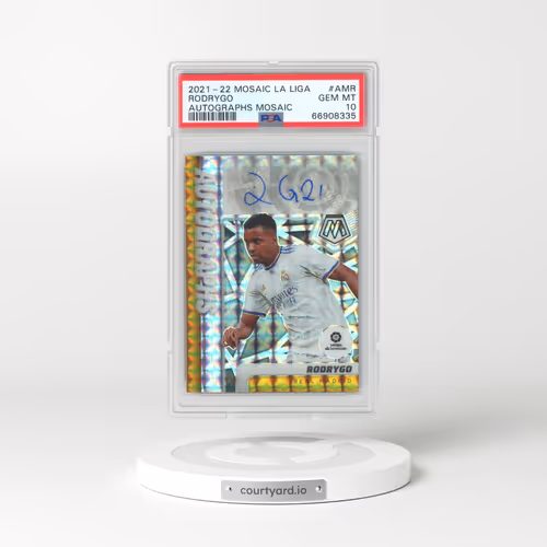 2021 Panini Mosaic La Liga Autographs Mosaic #AMR Rodrygo (PSA 10 GEM MINT)