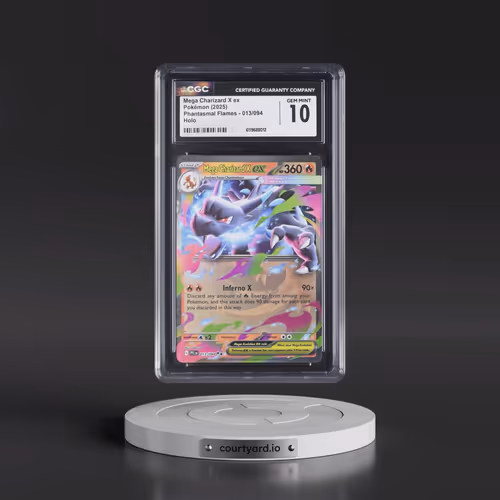 2025 Pokémon Pfl EN-Phantasmal Flames #013 Mega Charizard X EX - Holo (CGC 10 GEM MINT)