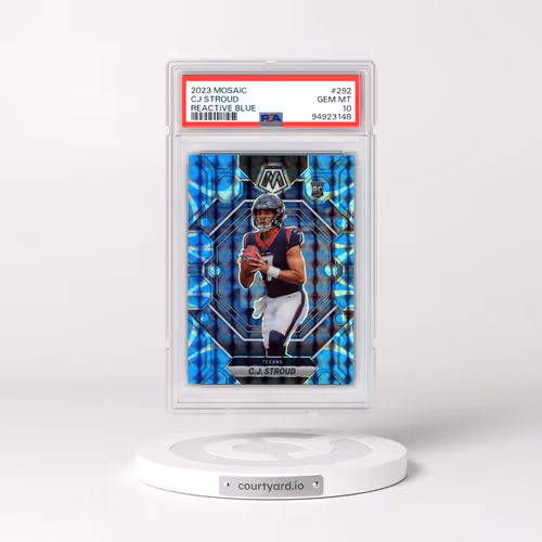 2023 Panini Mosaic #292 CJ Stroud - Reactive Blue (PSA 10 GEM MINT)