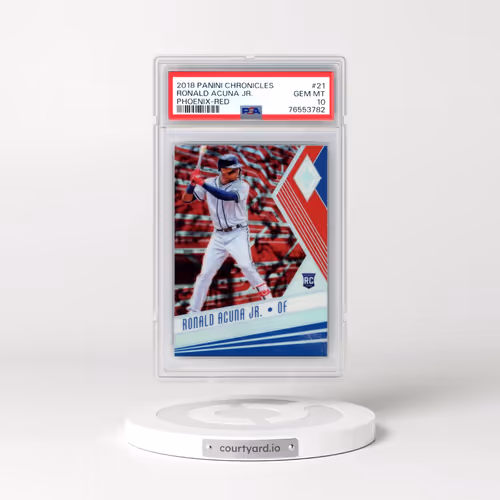 2018 Panini Chronicles Phoenix #21 Ronald Acuna Jr. - Red (PSA 10 GEM MINT)
