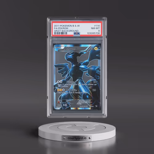 2011 Pokémon Black & White #114 Zekrom - Full Art Gray Background (PSA 8 NM-MT)