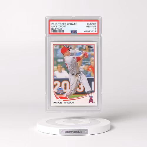 2013 Topps Update #US300 Mike Trout - Batting (PSA 10 GEM MINT)