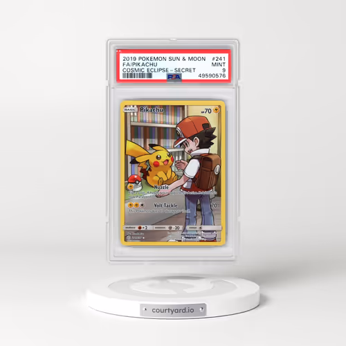 2019 Pokémon Sun & Moon Cosmic Eclipse #241 Pikachu - Full Art Secret (PSA 9 MINT)