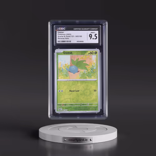 2023 Scarlet & Violet 151 - MEW EN #043/165 Oddish - Reverse Holo (CGC 9.5 MINT+)