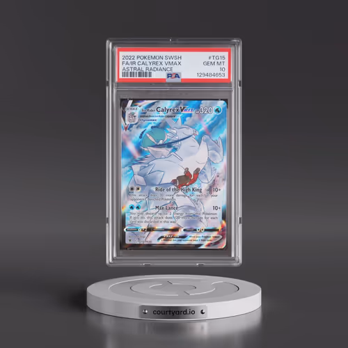 2022 Pokémon Sword & Shield Astral Radiance #TG15 Ice Rider Calyrex Vmax - Full Art (PSA 10 GEM MINT