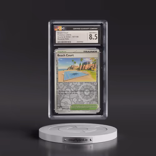 2023 Scarlet & Violet #167/198 Beach Court - Reverse Holo (CGC 8.5 NM-MT+)