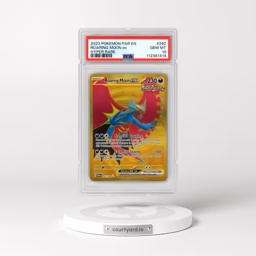2023 Pokémon Par EN-Paradox Rift #262 Roaring Moon EX - Holo Hyper Rare (PSA 10 GEM MINT)
