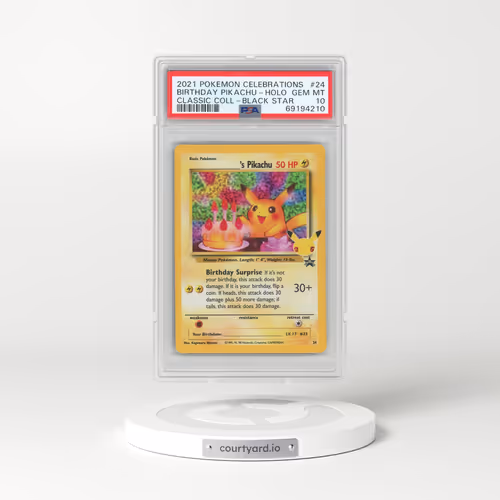 2021 Pokémon Celebrations Classic Collection #24 Birthday Pikachu - Holo (PSA 10 GEM MINT)