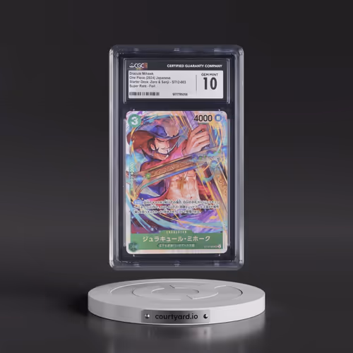 2023 Starter Deck: Zoro & Sanji (ST12) - Japanese #ST12-003 Dracule Mihawk - Foil (CGC 10 GEM MINT)