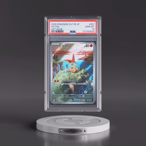 2025 Pokémon Sv11b-Black Bolt #097 Victini - Art Rare (PSA 10 GEM MINT)