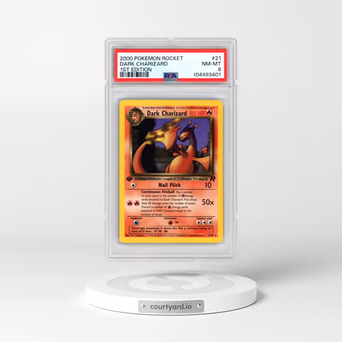 2000 Pokémon Rocket #21 Dark Charizard - 1st Edition (PSA 8 NM-MT)