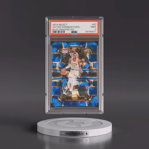 2023 Panini Select #87 Victor Wembanyama - Blue Cracked Ice (PSA 9 MINT)