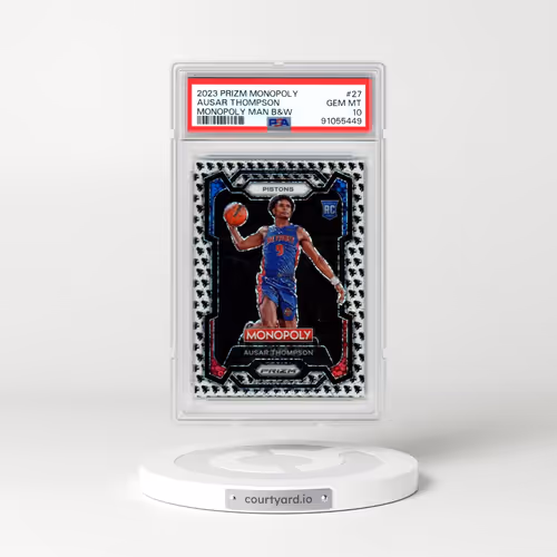 2023 Panini Prizm Monopoly #27 Ausar Thompson - Monopoly Man Black and White (PSA 10 GEM MINT)