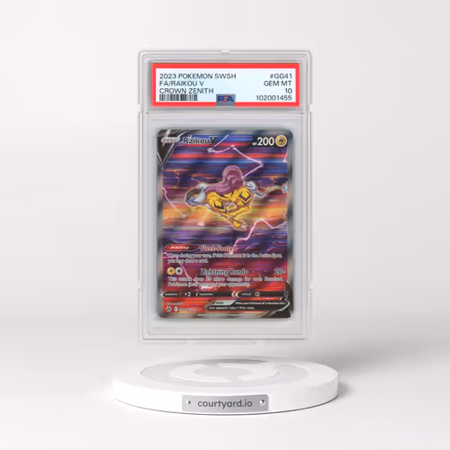2023 Pokémon Sword and Shield Crown Zenith #GG41 Raikou V - Holo Full Art (PSA 10 GEM MINT)