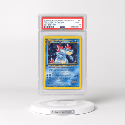 2000 Pokémon Neo Genesis #4 Feraligatr - 1st Edition Holo (PSA 9 MINT)