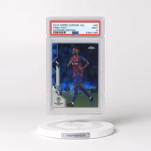 2019 Topps Chrome UEFA Champions League Sapphire Edition #45 Ansu Fati (PSA 9 MINT)
