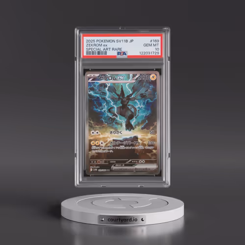 2025 Pokémon Sv11b-Black Bolt #169 Zekrom EX - Holo Special Art Rare (PSA 10 GEM MINT)