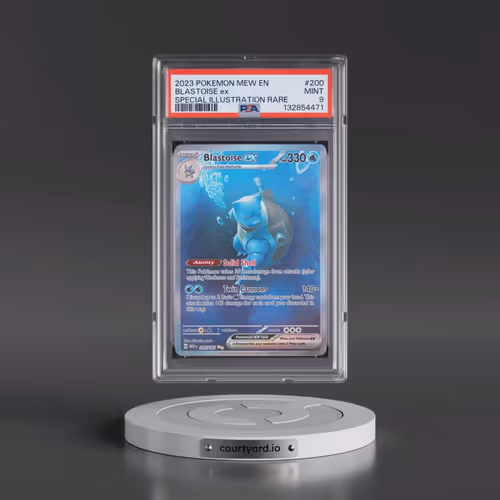 2023 Pokémon Mew EN-151 #200 Blastoise EX - Holo Special Illustration Rare (PSA 9 MINT)