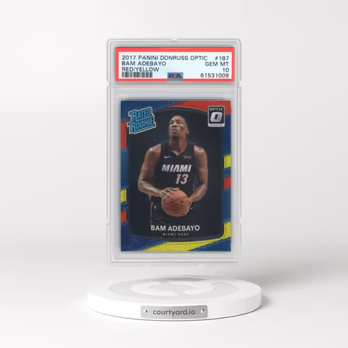 2017 Panini Donruss Optic #187 Bam Adebayo - Red/Yellow (PSA 10 GEM MINT)